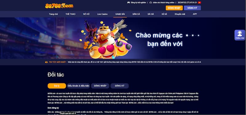 Chính sách đại lý của nhà cái 88788