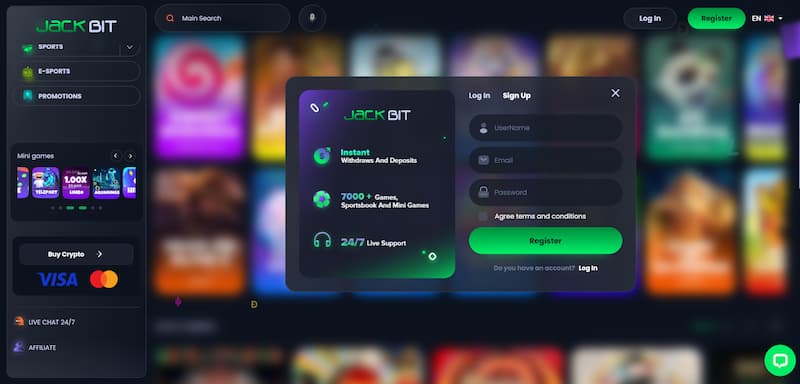 Cách tạo tài khoản Jackbit